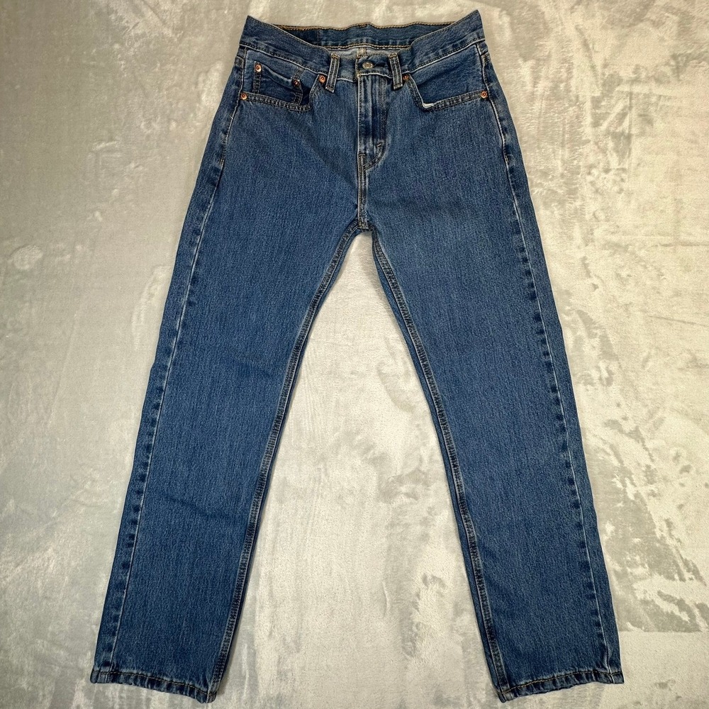 Levi Jeans Mens 29x30 Blue 505 Regular Fit Straight Leg Denim Pants 00505-4891